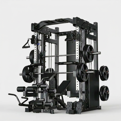 Smith Machine Cable Crossover Built for Full Body Training, Multi-Function Design, Durable Metal Frame