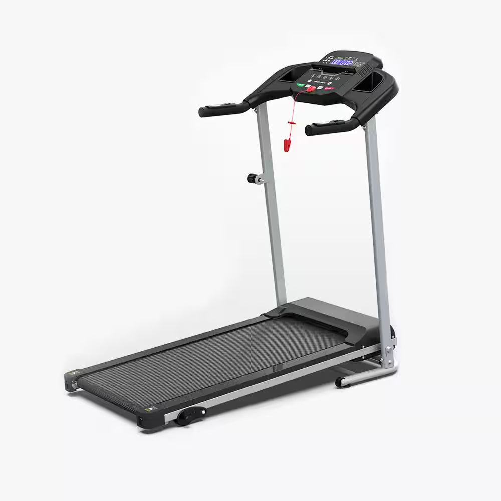 2.5 HP Steel Folding Electric Treadmill Running Machine with LCD Display and Phone/Cup Holder for Home Gym
