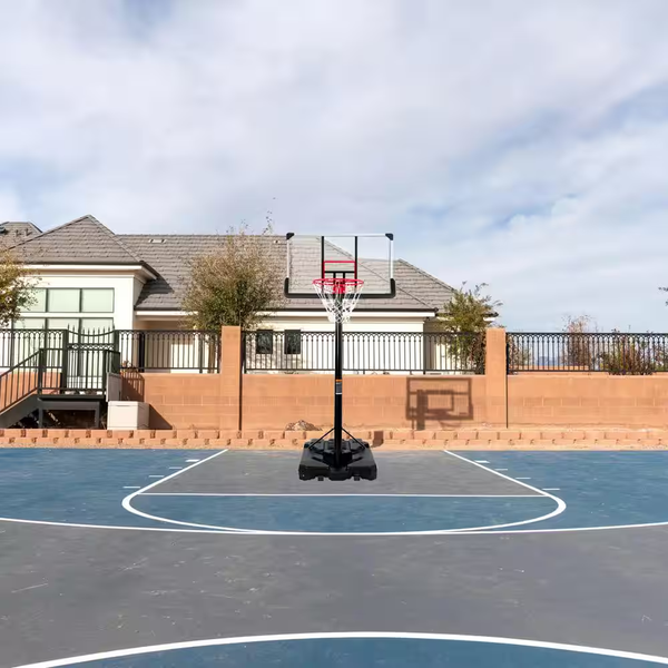 6.6 Ft. to 10 Ft. H Youth System Hoop Adjustment Portable Basketball Hoop Basketball System with Wheels