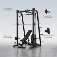Professional Gym Smith Machine Set—Multi-Functional All-In-One Fitness Equipment, Suitable for Professional Gyms — infographic