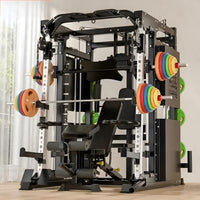 Smith Machine Gym Equipment Built for Professional Training, Steel Frame, Multi-Function Design, All-In-One Fitness