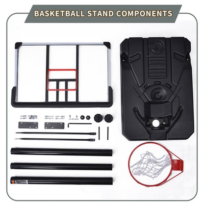 6.6 Ft. to 10 Ft. H Youth System Hoop Adjustment Portable Basketball Hoop Basketball System with Wheels
