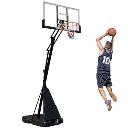54 In. Portable Basketball Hoop System, 7.5 - 10 Ft. Height Adjustable