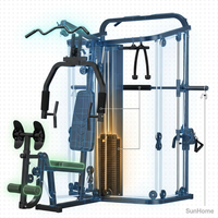Home Gym Smith Machine with 138LB Weight Stack, Leg Press & LAT Station for Full Body Workouts — How It Works