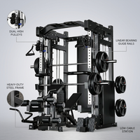 Smith Machine Cable Crossover Built for Home Gym Training, Multi-Function Design, Durable Metal Frame, Full-Body — infographic