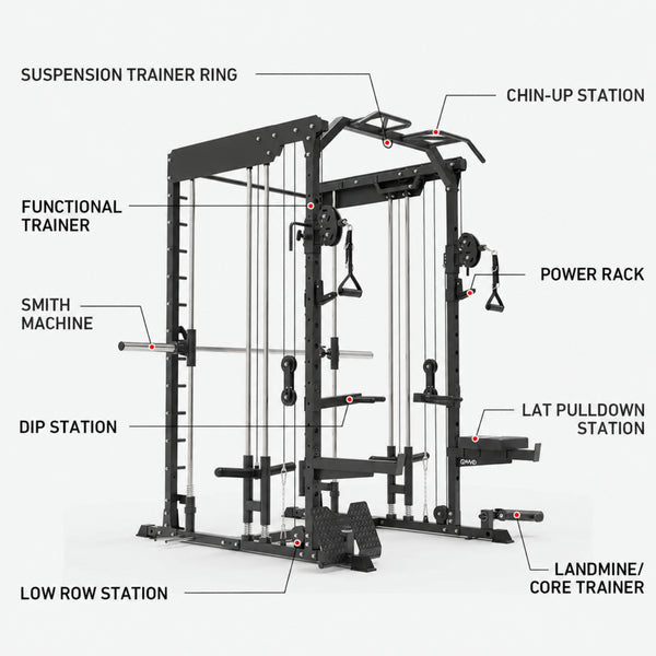 Dual Action Smith Machine with Functional Trainer SM01