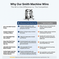 Professional Gym Smith Machine Set—Multi-Functional All-In-One Fitness Equipment, Suitable for Professional Gyms — Comparison