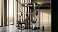 Home Gym Smith Machine with 138LB Weight Stack, Leg Press & LAT Station for Full Body Workouts — Lifestyle