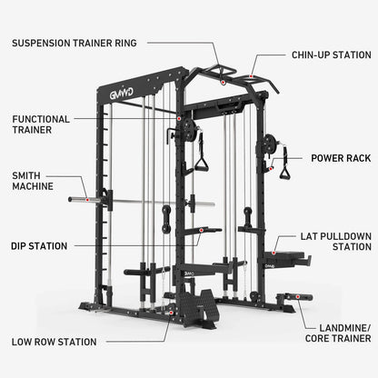 Dual Action Smith Machine with Functional Trainer SM01