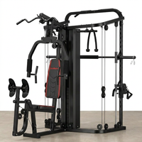 Home Gym Smith Machine with 138LB Weight Stack, Leg Press & LAT Station for Full Body Workouts — Studio Shot