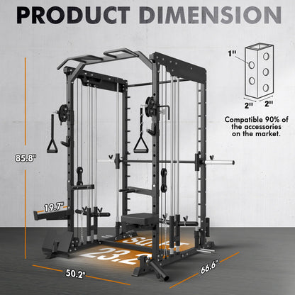 Dual Action Smith Machine with Functional Trainer SM01