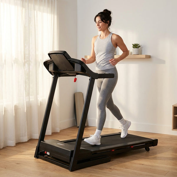 Folding Treadmill Built for Small Spaces, 2.5HP Motor, Bluetooth Audio, Adjustable Incline