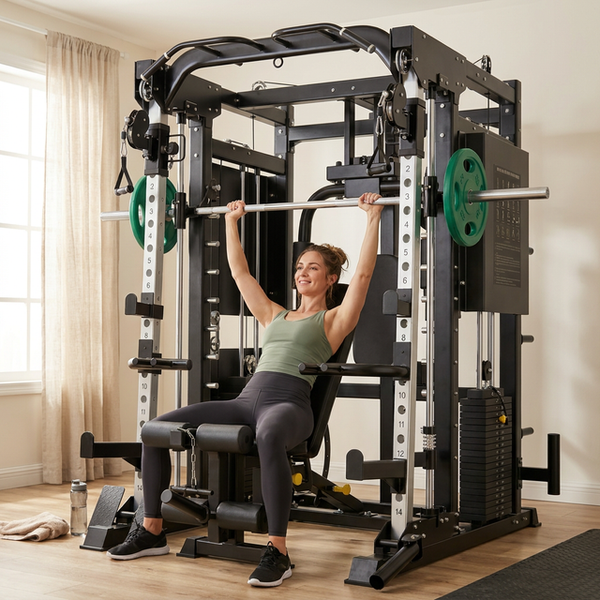 Smith Machine Gym Equipment Built for Professional Training, Steel Frame, Multi-Function Design, All-In-One Fitness