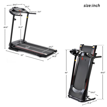 2.5HP Folding Treadmill Home Heavy Duty Electric Incline Running Machines for Indoor Home Gym Exercise Fitness