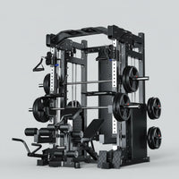 Smith Machine Cable Crossover Built for Full Body Training, Multi-Function Design, Durable Metal Frame