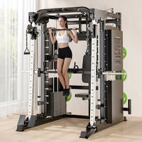 Smith Machine Gym Equipment Built for Professional Training, Steel Frame, Multi-Function Design, All-In-One Fitness