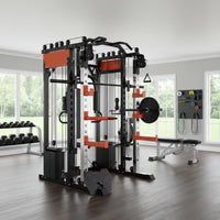Smith Machine Cable Crossover Built for Full Body Training, Multi-Function Design, Durable Metal Frame