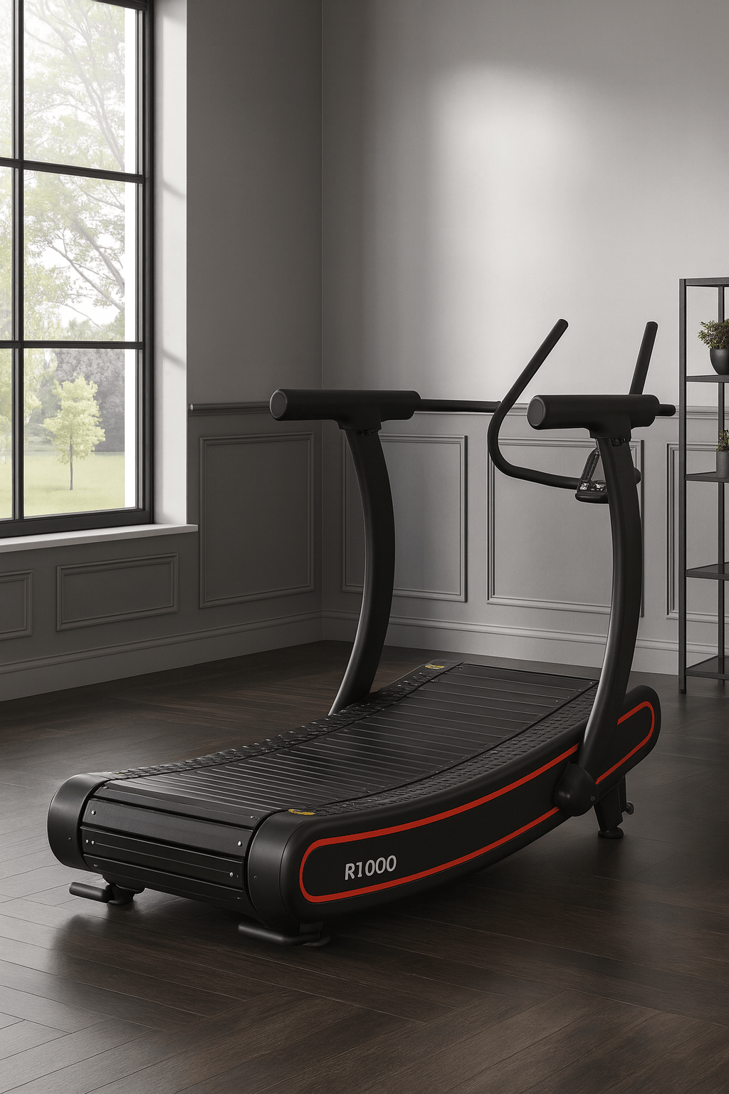 R1000 Curved Resistance Treadmill Self Powered Magnetic Resistance 8 Level Exclusive Deck Design