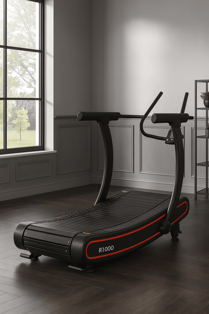 R1000 Curved Resistance Treadmill Self Powered Magnetic Resistance 8 Level Exclusive Deck Design